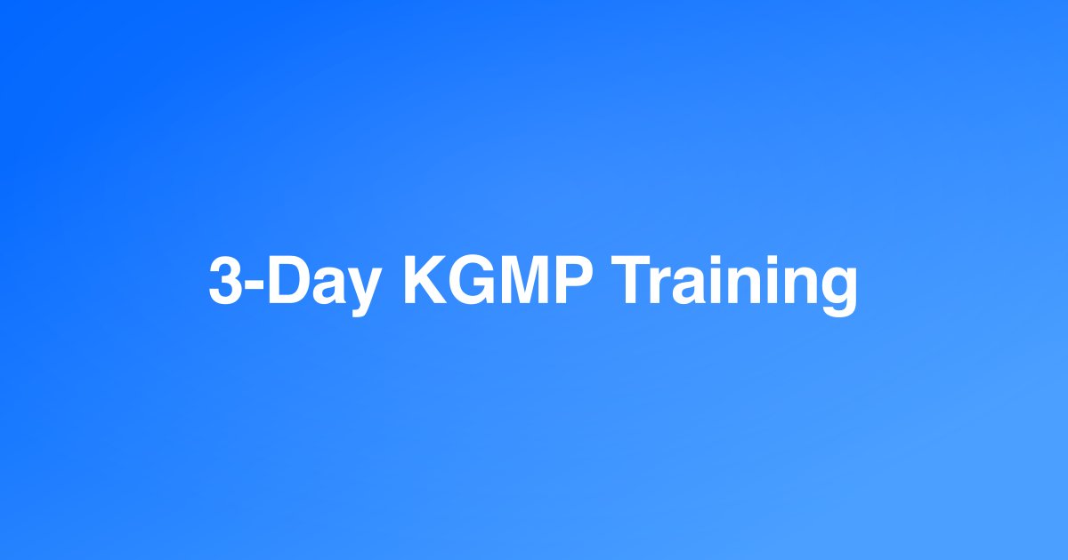 제조 품질 팀을 위한 현장 KGMP 훈련 프로그램
